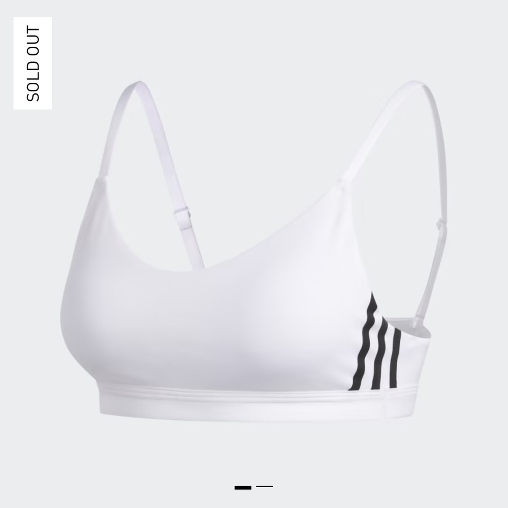 ADIDAS ALL ME 3-STRIPES BRA 2XS Set of 2 NWT